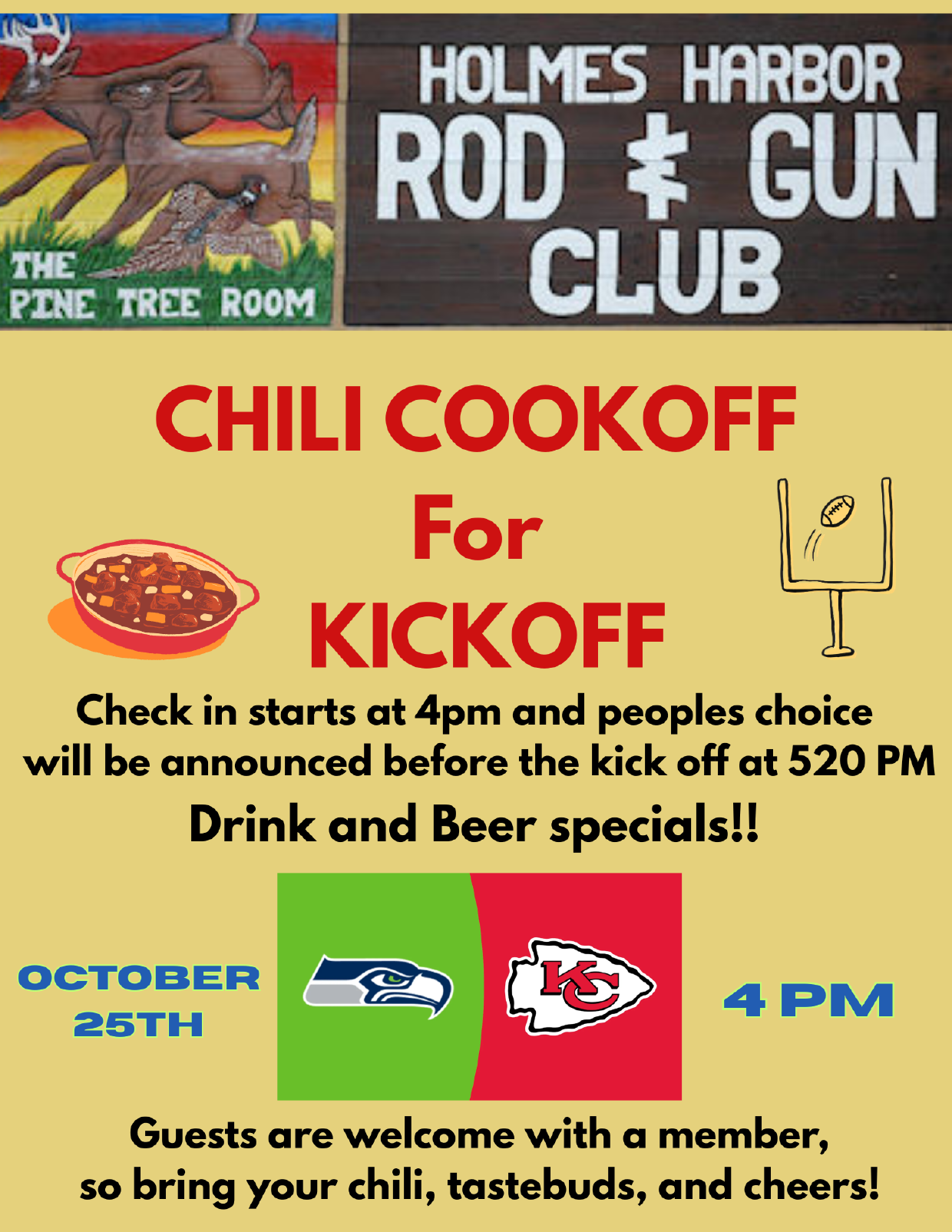 Chili Cookoff for Kickoff flyer